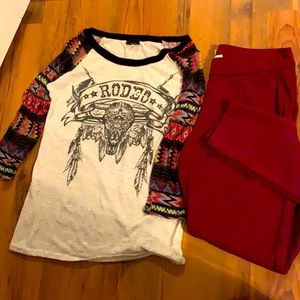 MK leggings. Day trip shirt